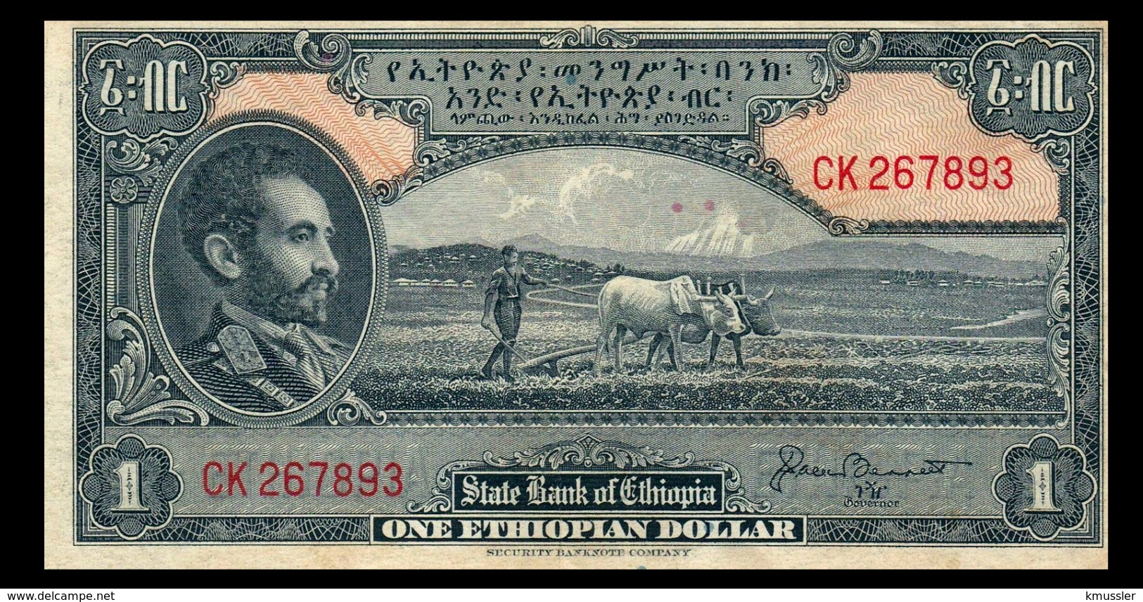 # # # Ältere Banknote Aus Äthiopien (Ethiopia) 1 Dollar (P-12) # # # - Ethiopie