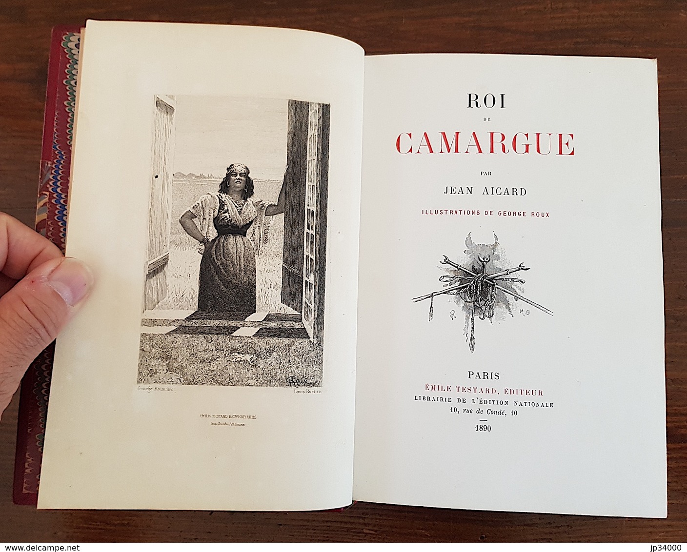 AICARD: Roi De Camargue Illustré Par ROUX. Reliure époque 1890. Très Bel Exemplaire. - Languedoc-Roussillon