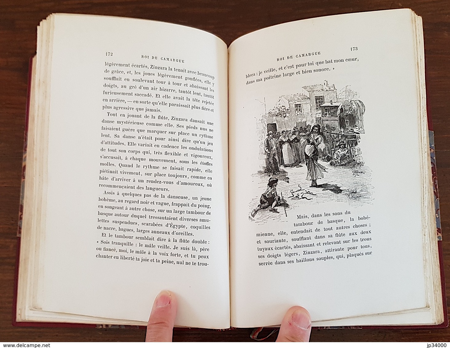 AICARD: Roi de Camargue illustré par ROUX. Reliure époque 1890. Très bel exemplaire.