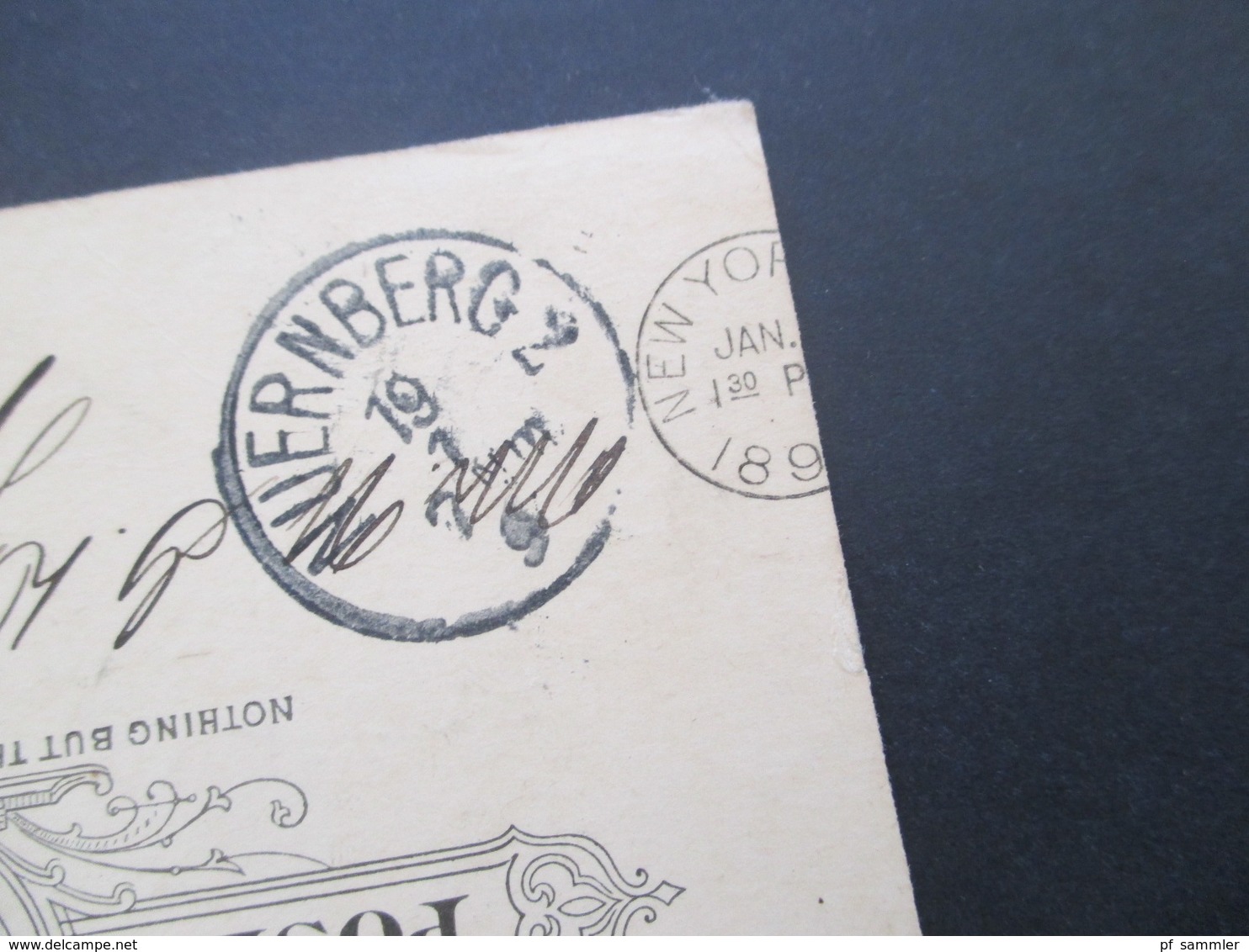 USA 1894 Ganzsache Nach Nürnberg Gesendet Rückseitig Gedruckter Text: Removal Standard Vanish Works - Covers & Documents