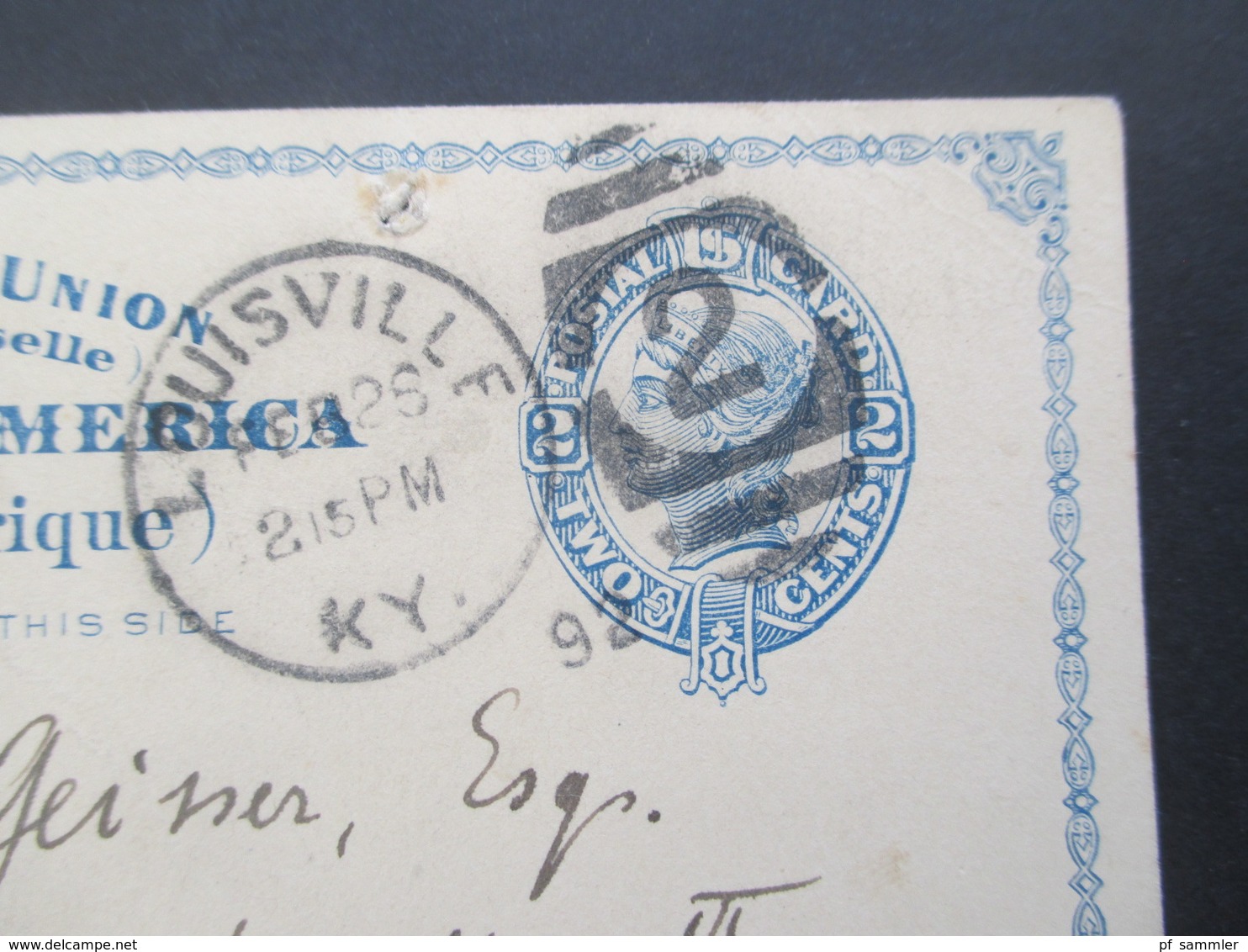 USA 1892 Ganzsache Nach Zürich In Der Schweiz Gesendet Mit Ank. StempelZürich Brieftrgr. - Storia Postale