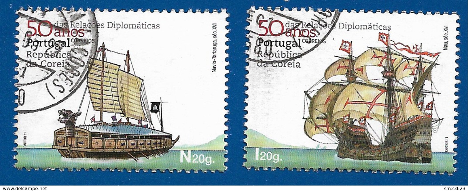 Portugal   2011  Mi.Nr. 3619 / 3620 , 50 Anos Das Relacöes Diplomaticas - Gestempelt / Fine Used / (o) - Used Stamps