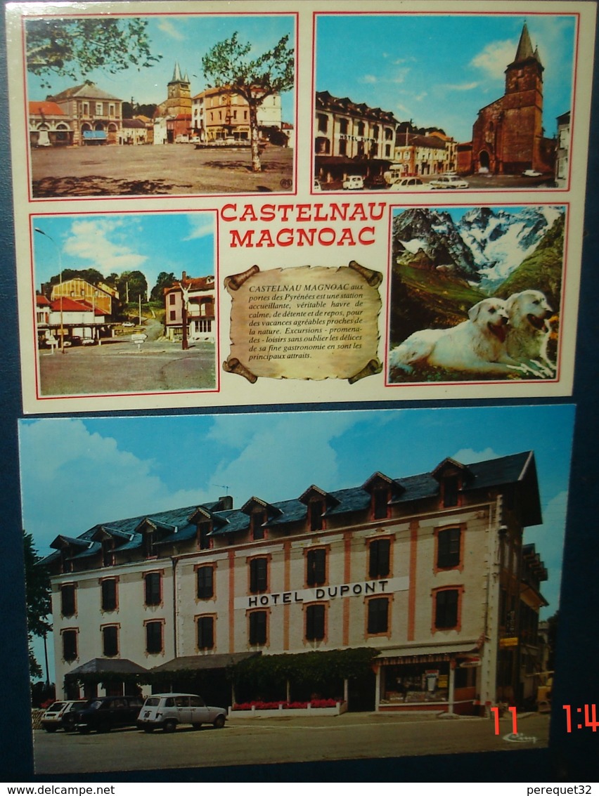 CASTELNAU MAGNOAC.2 Cpsm,neuves,be.Hotel Dupont,Multivues - Castelnau Magnoac