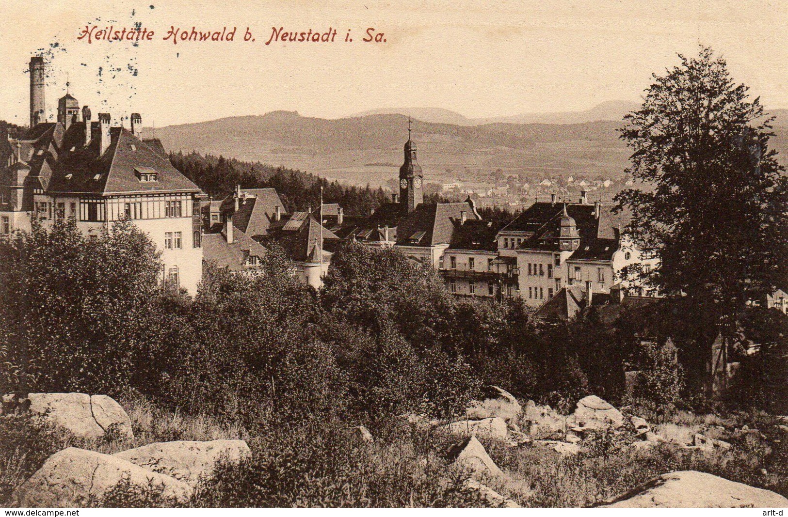 DC1504 - Postkarte Hohwald Neustadt In Sachsen, Blick Auf Heilstätte - Neustadt