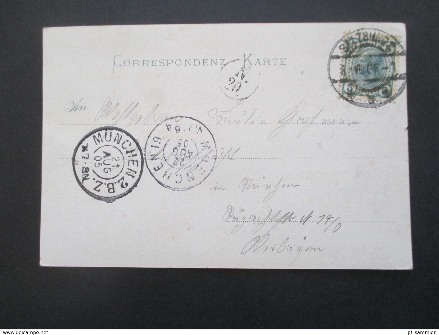 Österreich 1905 AK Salzburg Verlag Mehner & Maas, Leipzig Nach München Gesendet Mit 2 Verschiedenen Ank. Stempel - Salzburg Stadt