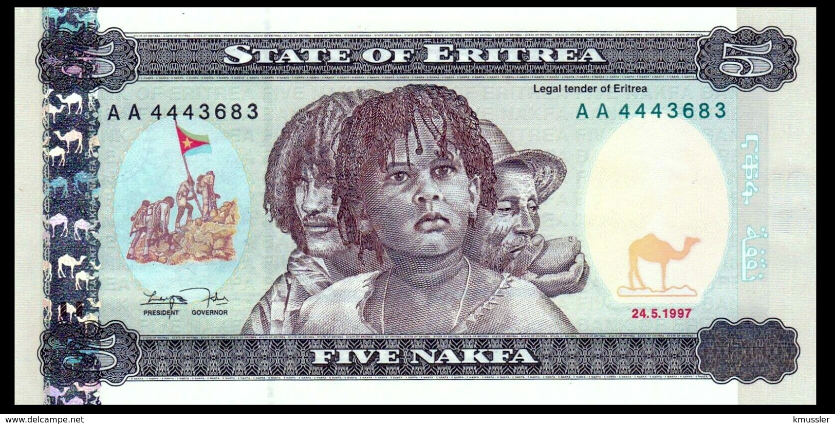 # # # Banknote Eritrea 5 Nakfa UNC # # # - Erythrée