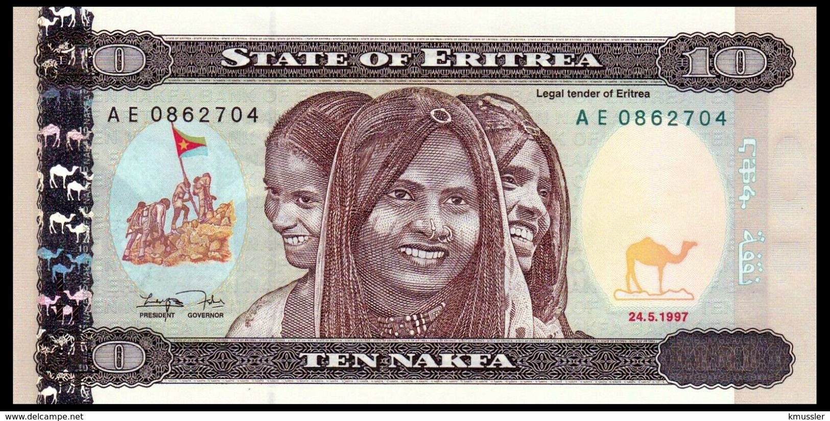 # # # Banknote Eritrea 10 Nakfa UNC # # # - Erythrée