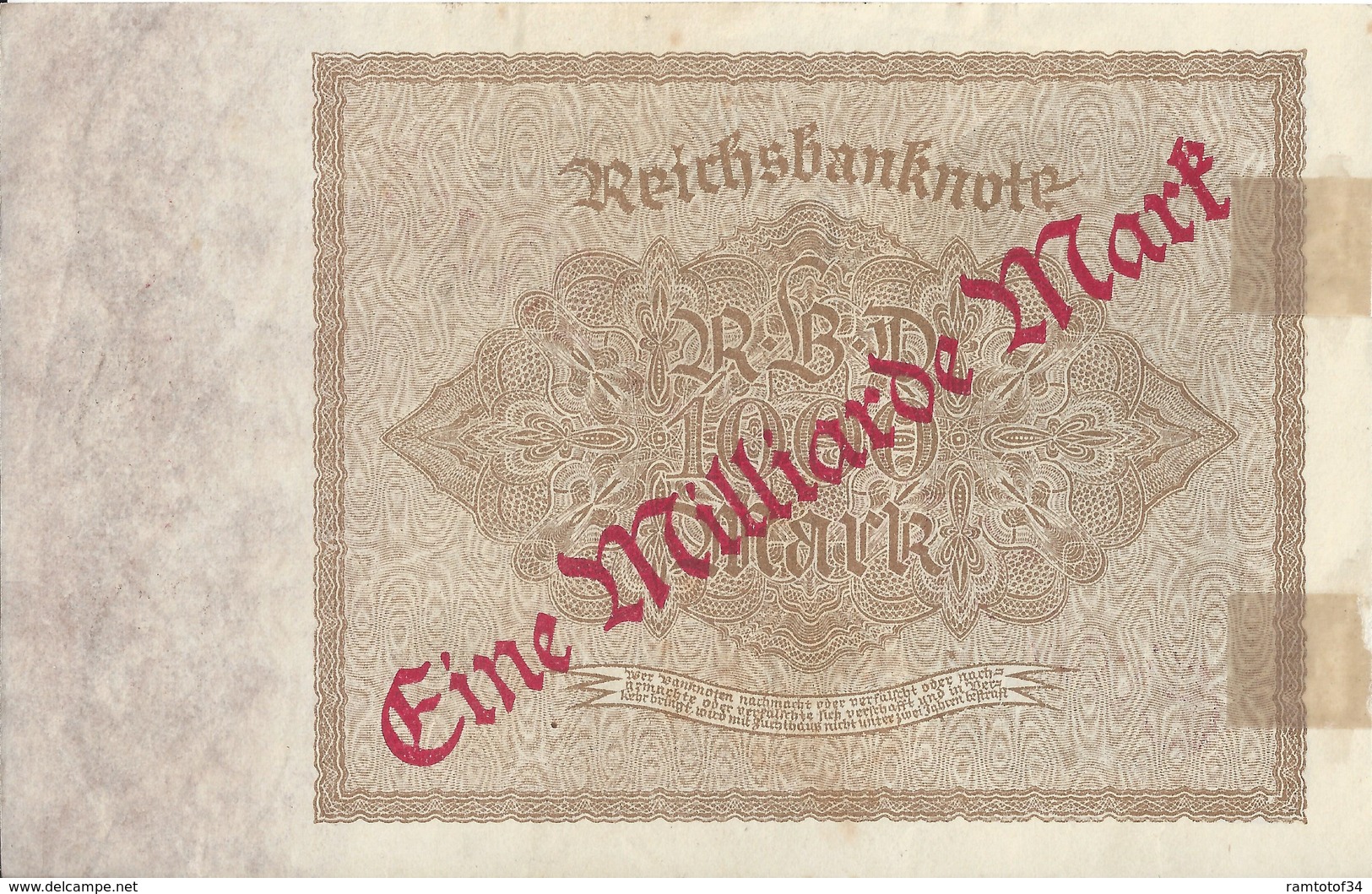 ALLEMAGNE - 1000 Mark 1922 (92E295709) - 1000 Mark