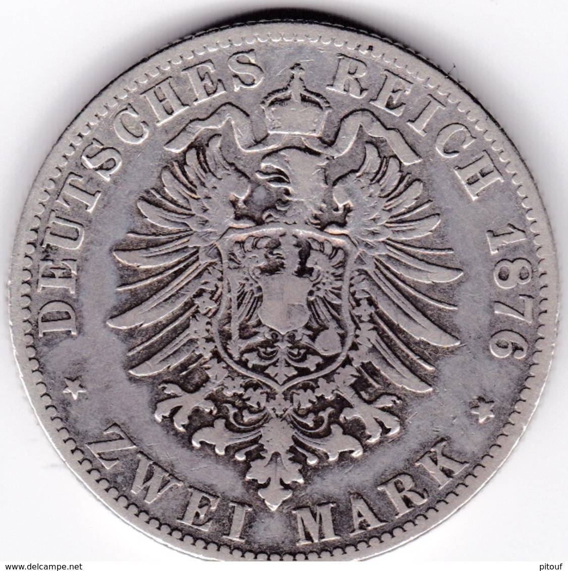 2 Marks 1876 B TTB - 2, 3 & 5 Mark Silber
