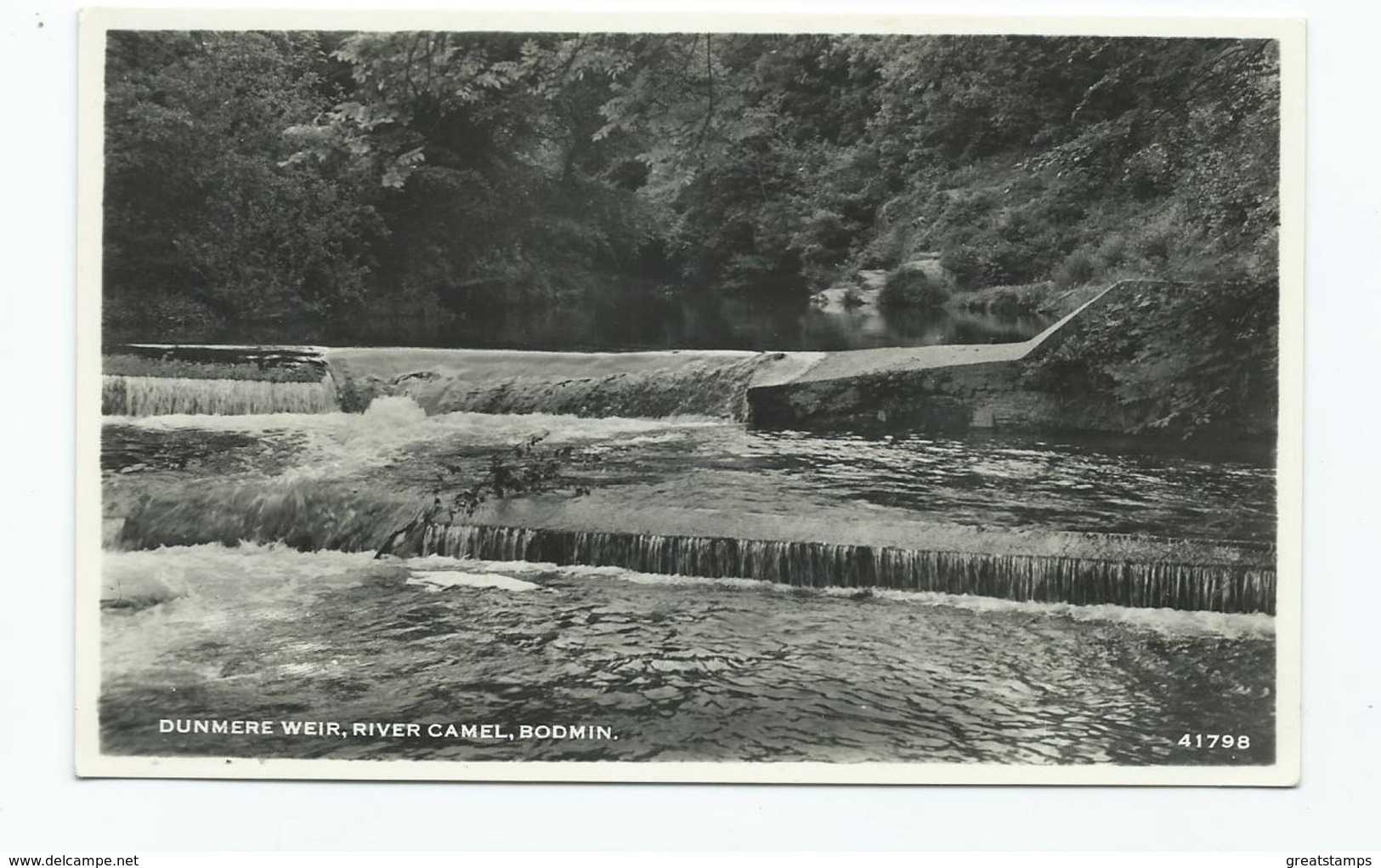 Cornwall Postcard Dunmere Weir Bodmin Unused Harvey Barton - Land's End