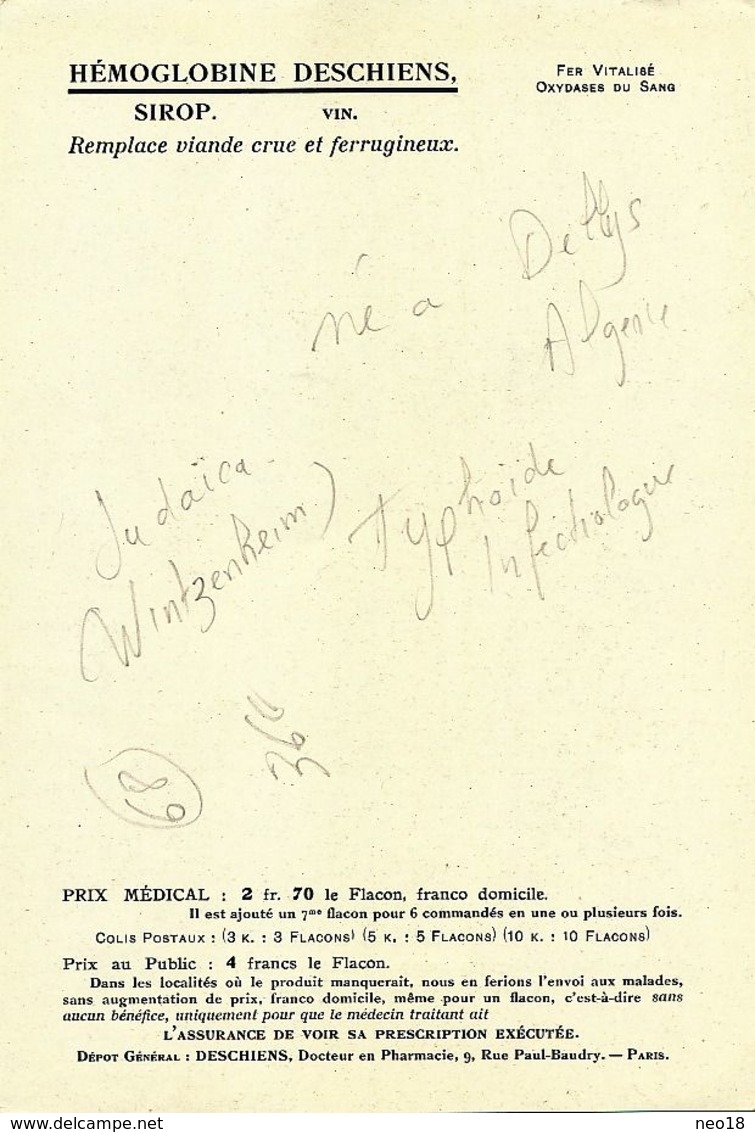 Professeur Widal Né à Dellys Algerie Judaica Wintzenheim 68 Infectiologue Hopital Cochin Typhoide - Wintzenheim