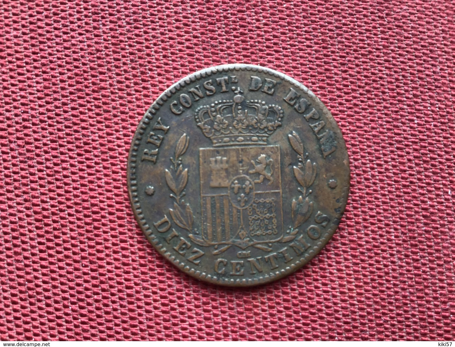 ESPAGNE Monnaie De 10 Centimos 1879 - Münzen Der Provinzen