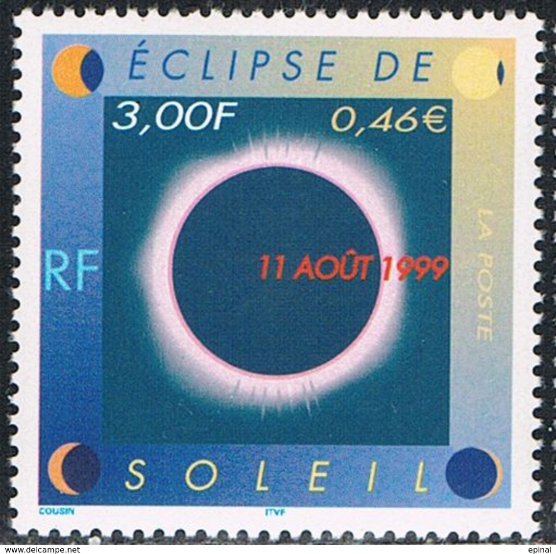 FRANCE : N° 3261 ** (Eclipse De Soleil) - PRIX FIXE : 1/3 De La Cote - - Nuovi