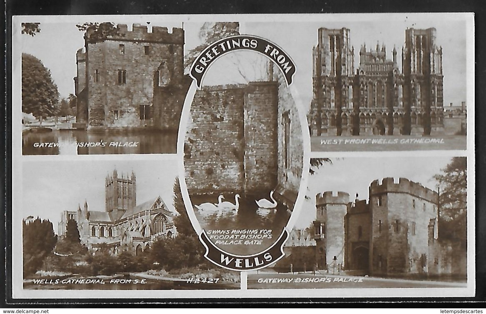 CARTE PHOTO ANGLETERRE - Wells, Greetings From Wells - Wells