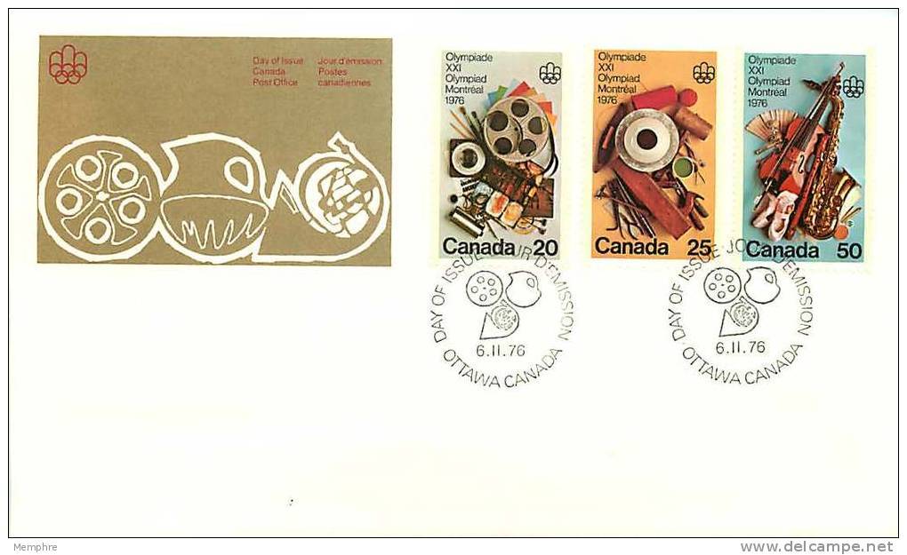 1976  Montreal Olympics  Cultural Program  Sc 684-6 - 1971-1980