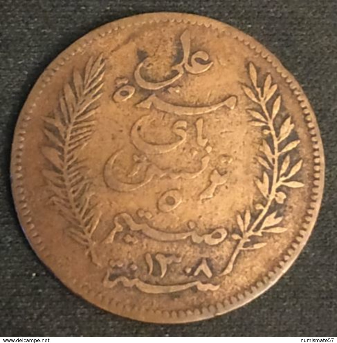 TUNISIE - TUNISIA - 5 CENTIMES 1891 ( 1308 ) - KM 221 - Ali - Protectorat Français - Tunisia