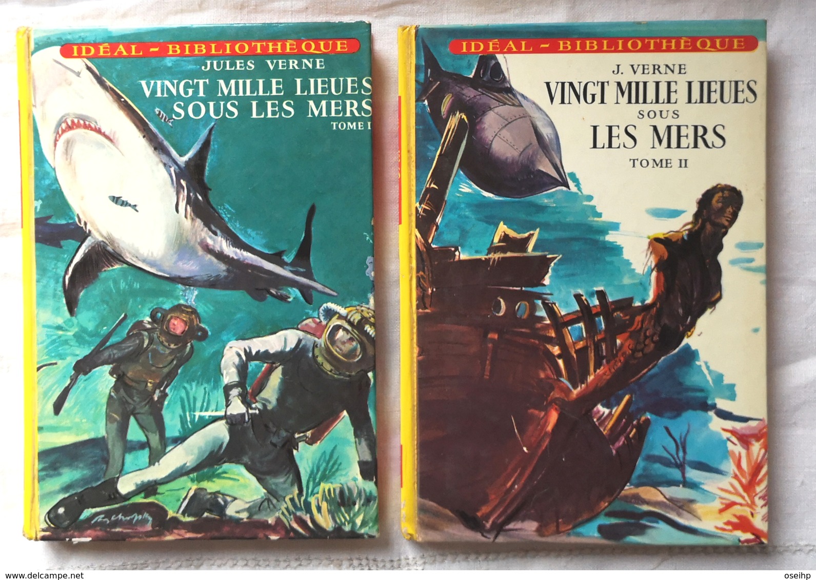 VINGT MILLE LIEUES SOUS LES MERS Jules Verne  Illustrations Jean Reschofsky - Idéal Bibliothèque 1971-72 - Ideal Bibliotheque