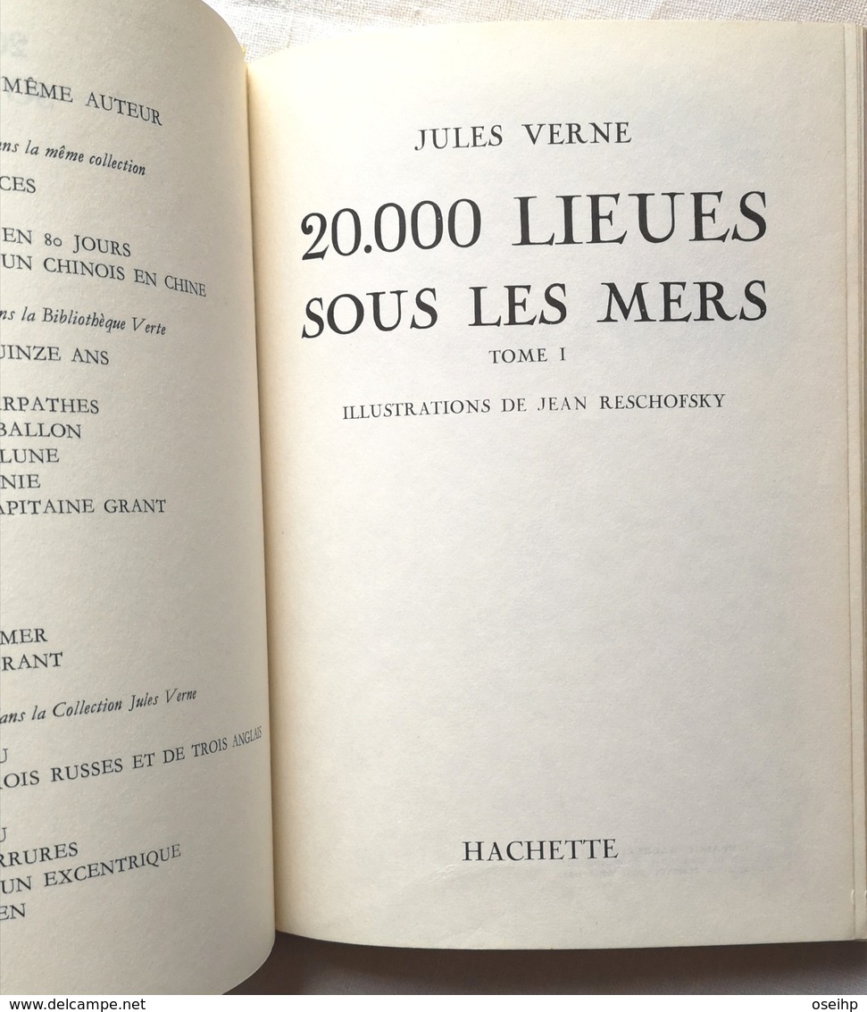 VINGT MILLE LIEUES SOUS LES MERS Jules Verne  Illustrations Jean Reschofsky - Idéal Bibliothèque 1971-72 - Ideal Bibliotheque