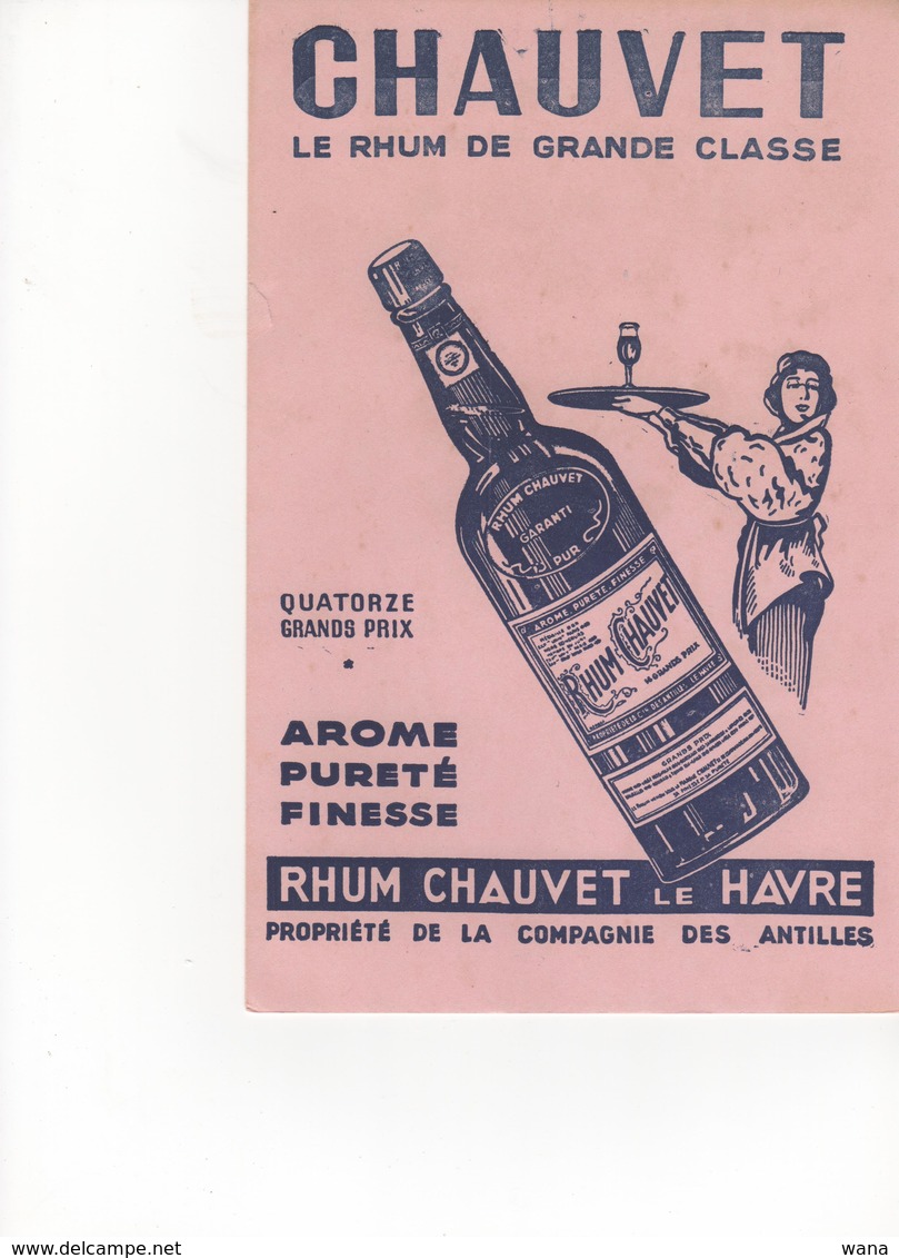 Buvard Rhum Chauvet - Liqueur & Bière