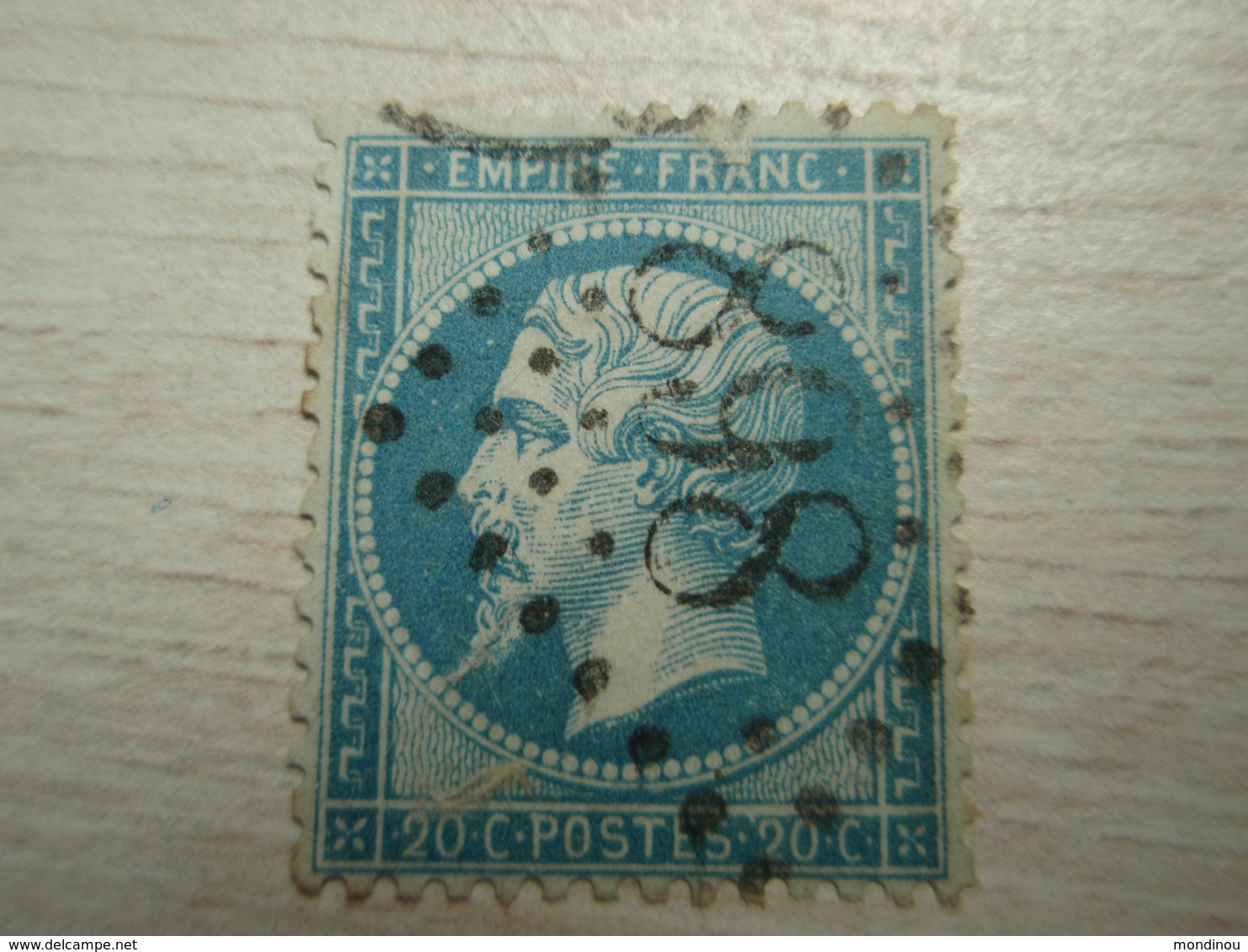 Timbre Empire Franc - Tellier = 22 - 898 - 1862 Napoléon III