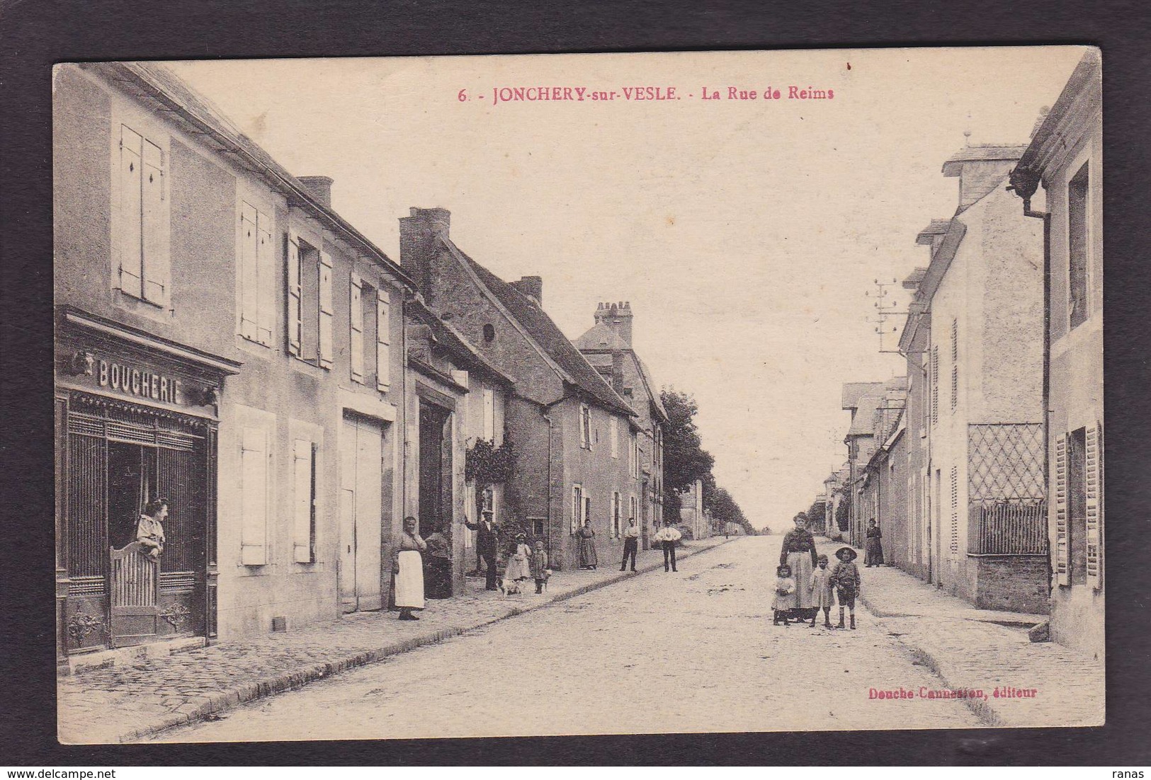 CPA Marne 51 Jonchery-sur-Vesle Commerce Shop Boucherie écrite - Jonchery-sur-Vesle