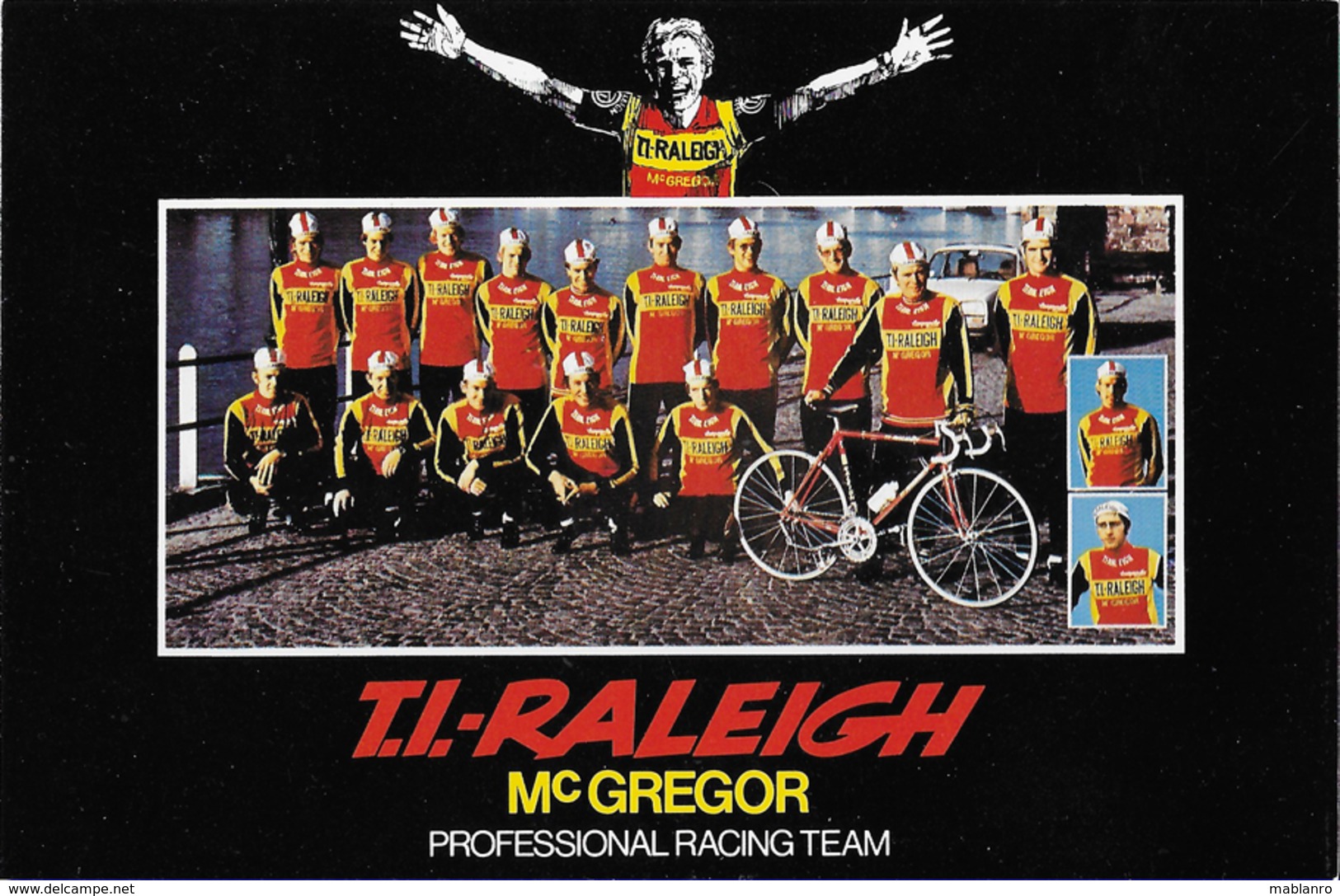 CARTE CYCLISME GROUPE TEAM RALEIGH 1978 - Cycling
