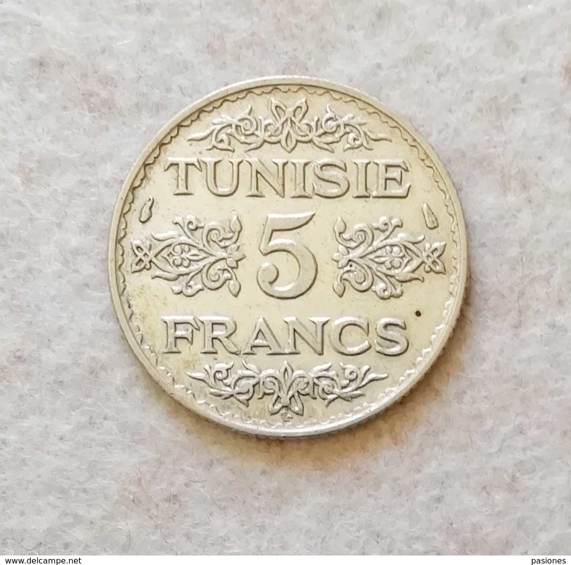 Tunisia 5 Fr. 1934-36 - Túnez