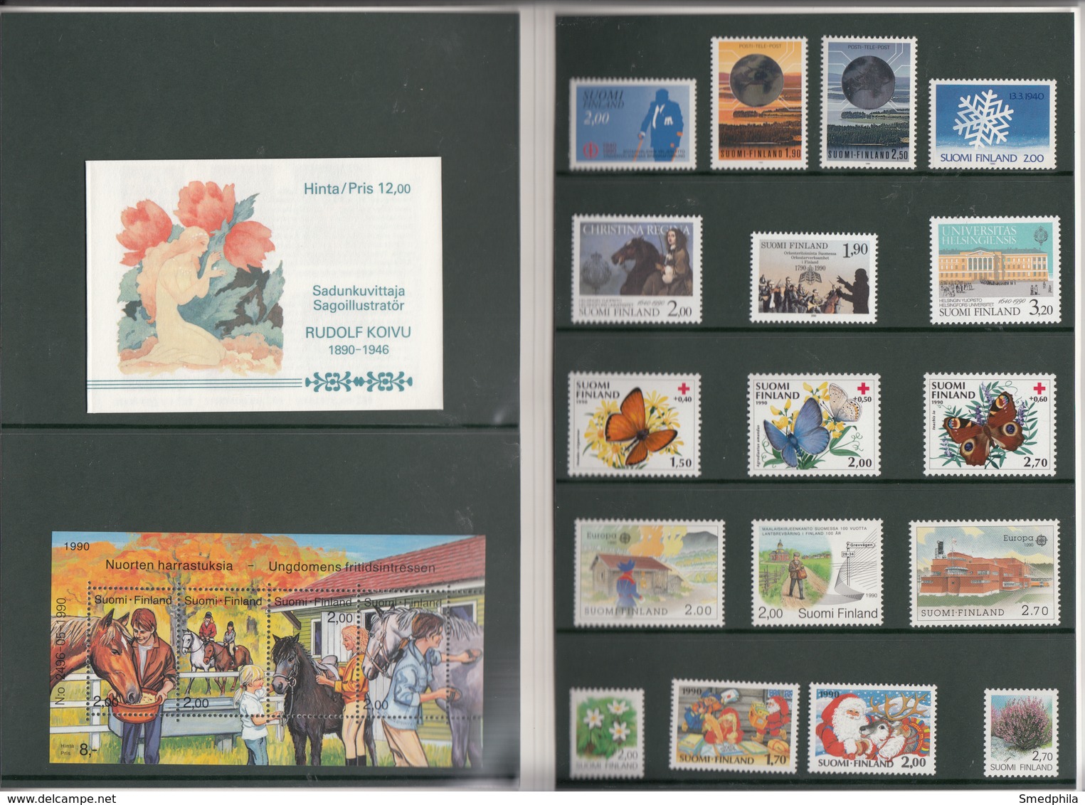 Finland 1990 - Stamps From Official Year Pack MNH ** - Años Completos