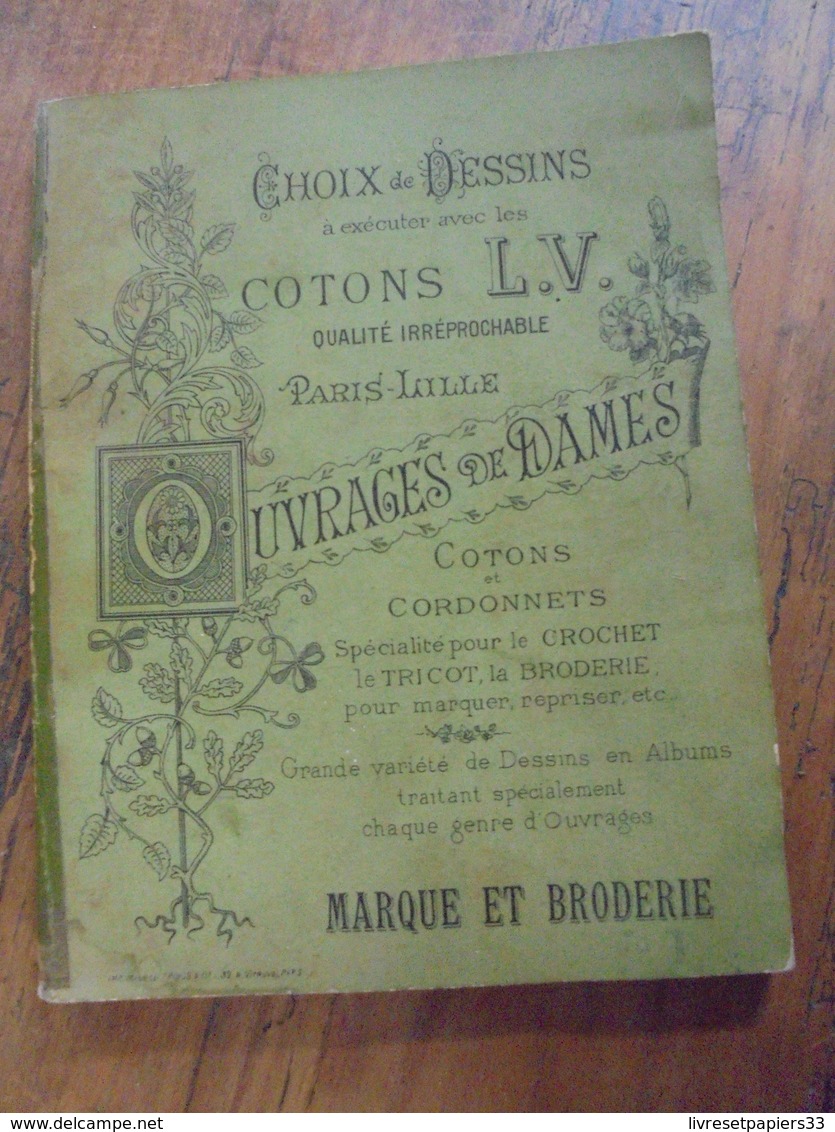 Album COTONS L.V. Ouvrages De Dames Alphabets Choix De Dessins Marque Et Brodeie - Punto De Cruz