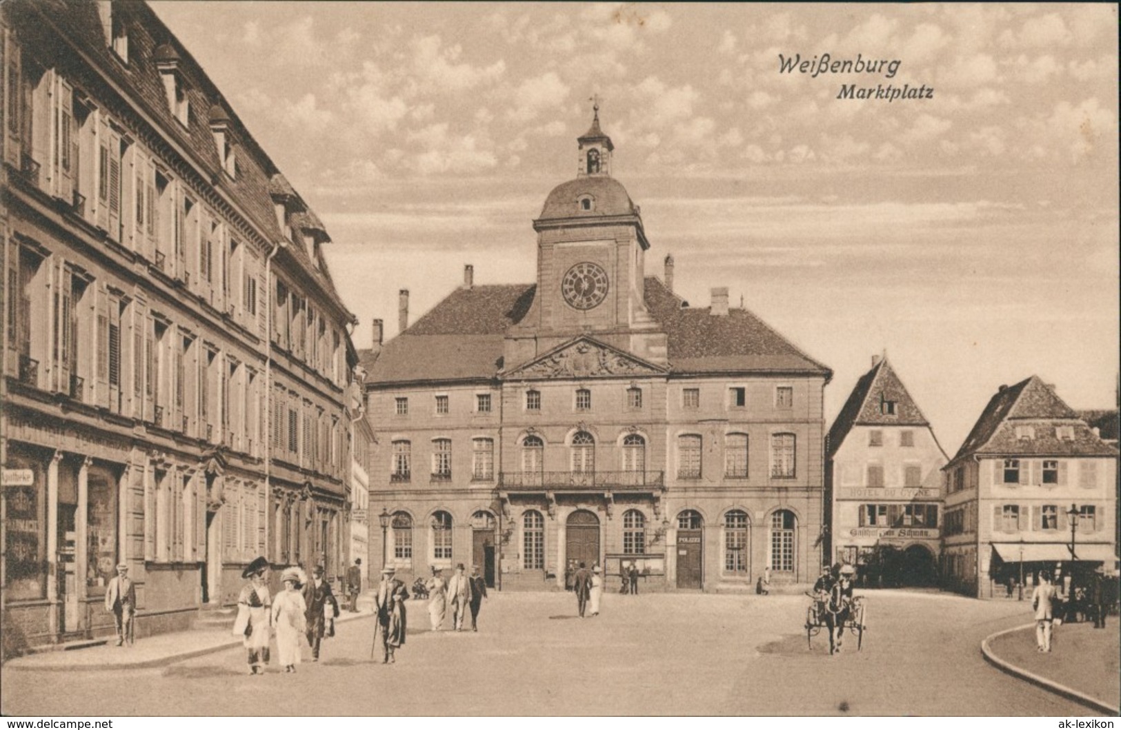 CPA Weißenburg (Elsaß) Wissembourg Marktplatz Belebt 1912 - Wissembourg