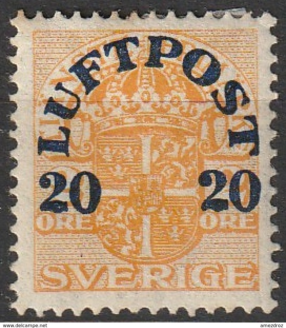 Suède 1920 Poste Aérienne N° 2  MH (G3) - Nuovi