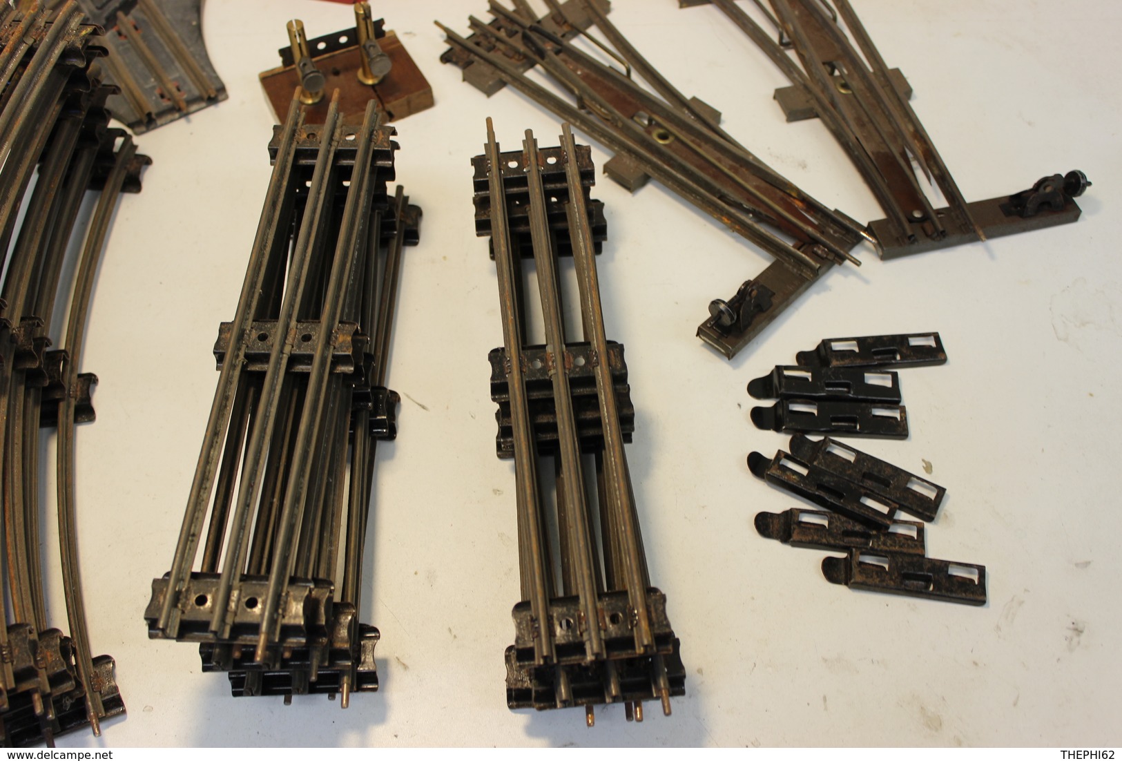 GROS LOT DE RAILS 3 VOIES ECHELLE O HORNBY MECCANO - Rails