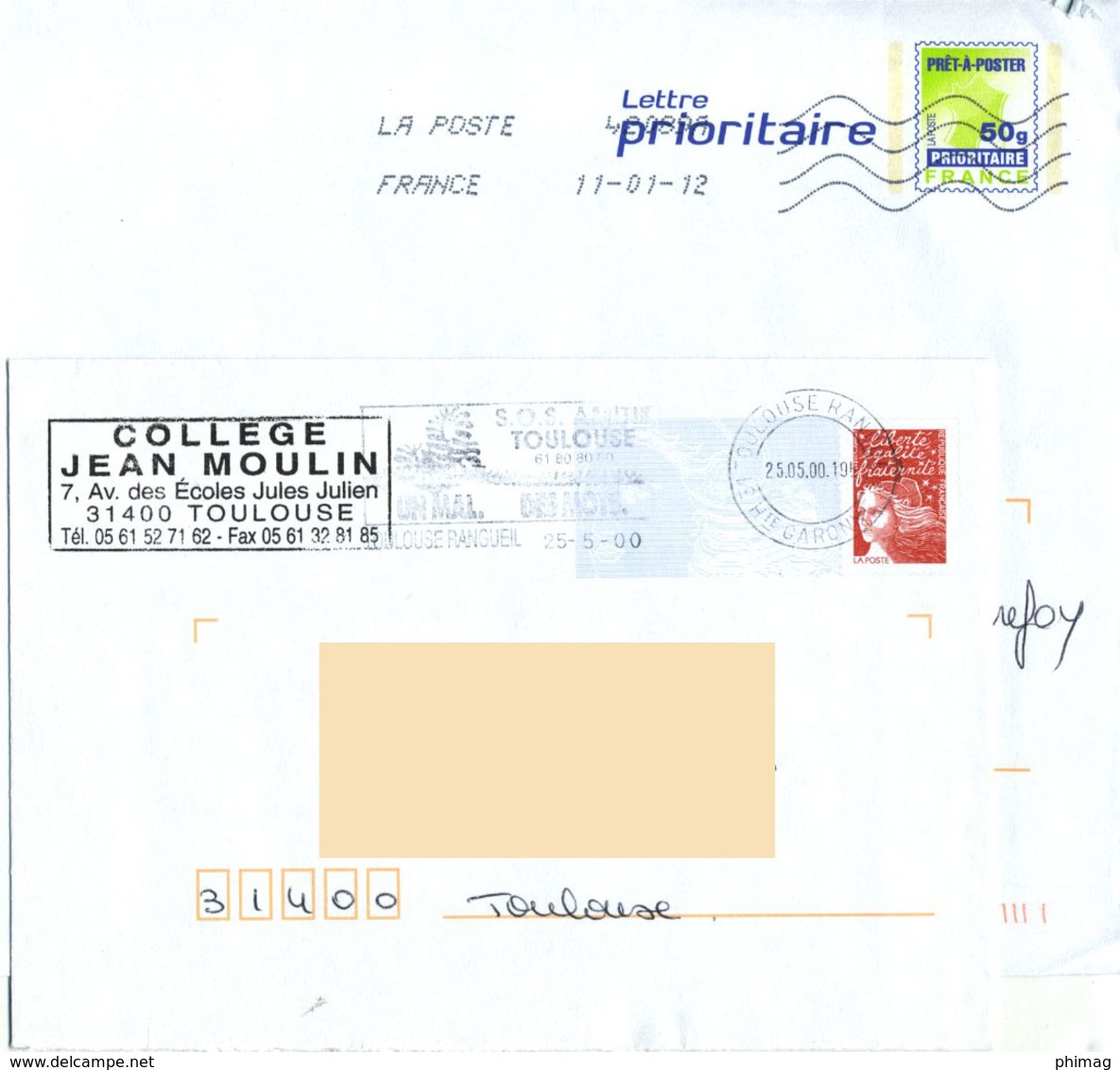 LOT DE 10 ENTIERS POSTAUX ENVELOPPES AYANT CIRCULÉ - Konvolute: Ganzsachen & PAP