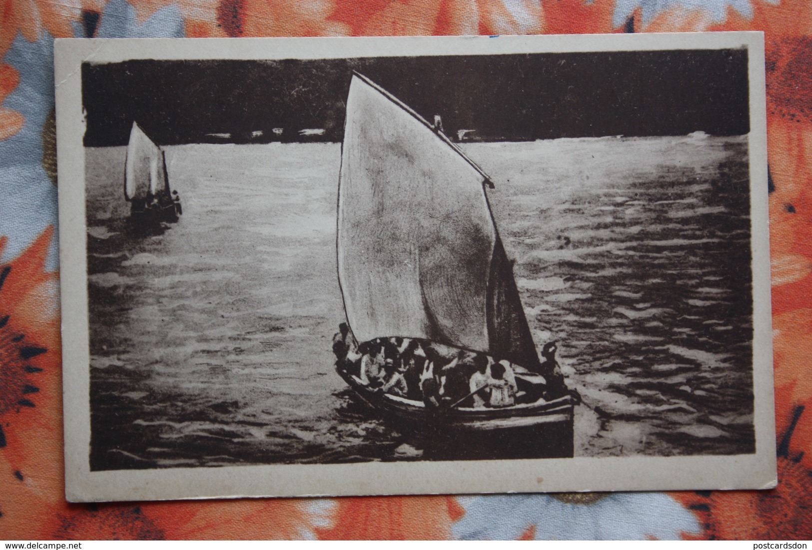 CAROLINAS Y MARIANAS Old Vintage Postcard - Sales -  Aborigens - Northern Mariana Islands