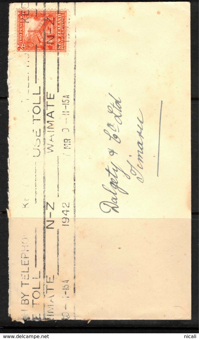 NZ 1935 2d Rate On Cover SG 579 U #BIR171 - Lettres & Documents