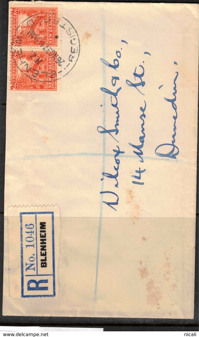 NZ 1935 4d Rate On Cover SG U #BIR174 - Lettres & Documents