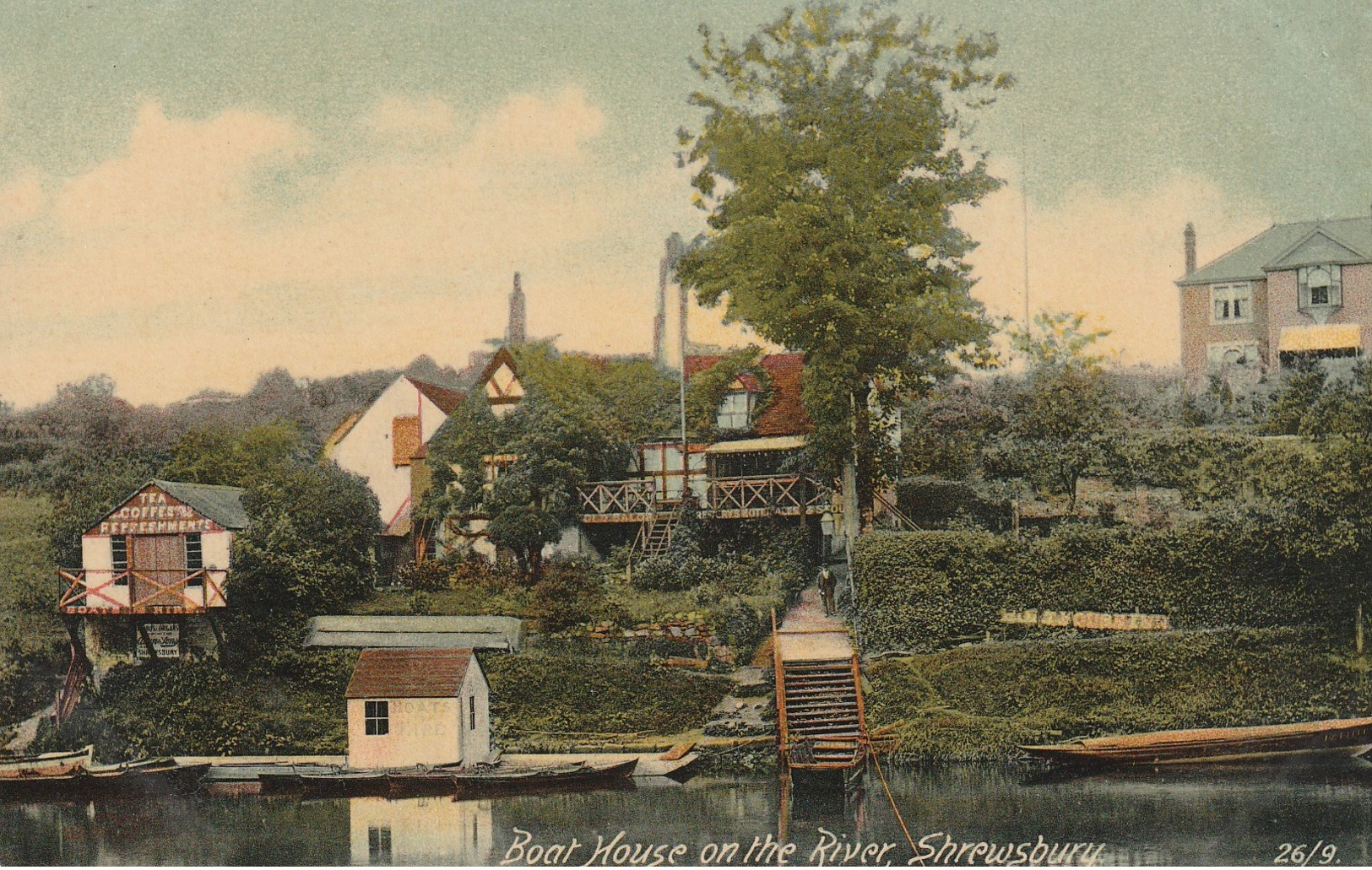 England Postcard Shropshire The Boat House Shrewsbury - Andere & Zonder Classificatie