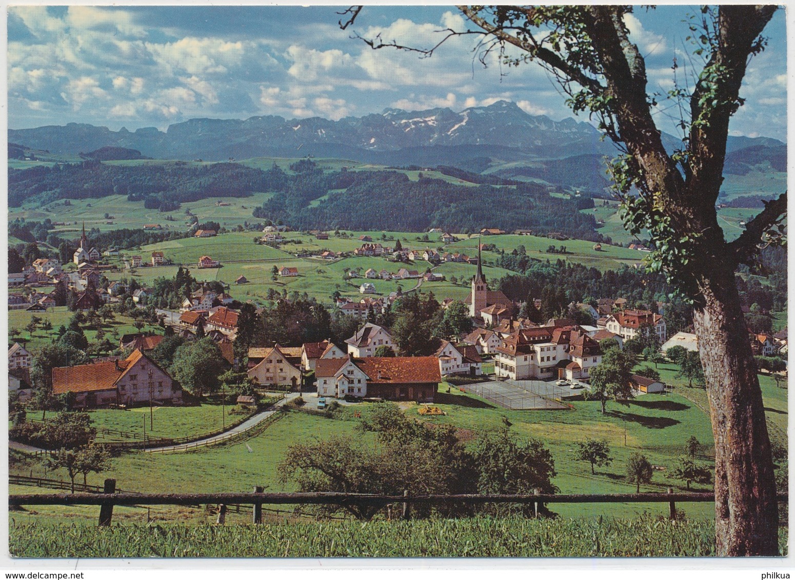 Teufen (AR) Blick Zum Säntis - Bahnstempel TEUFEN - Teufen