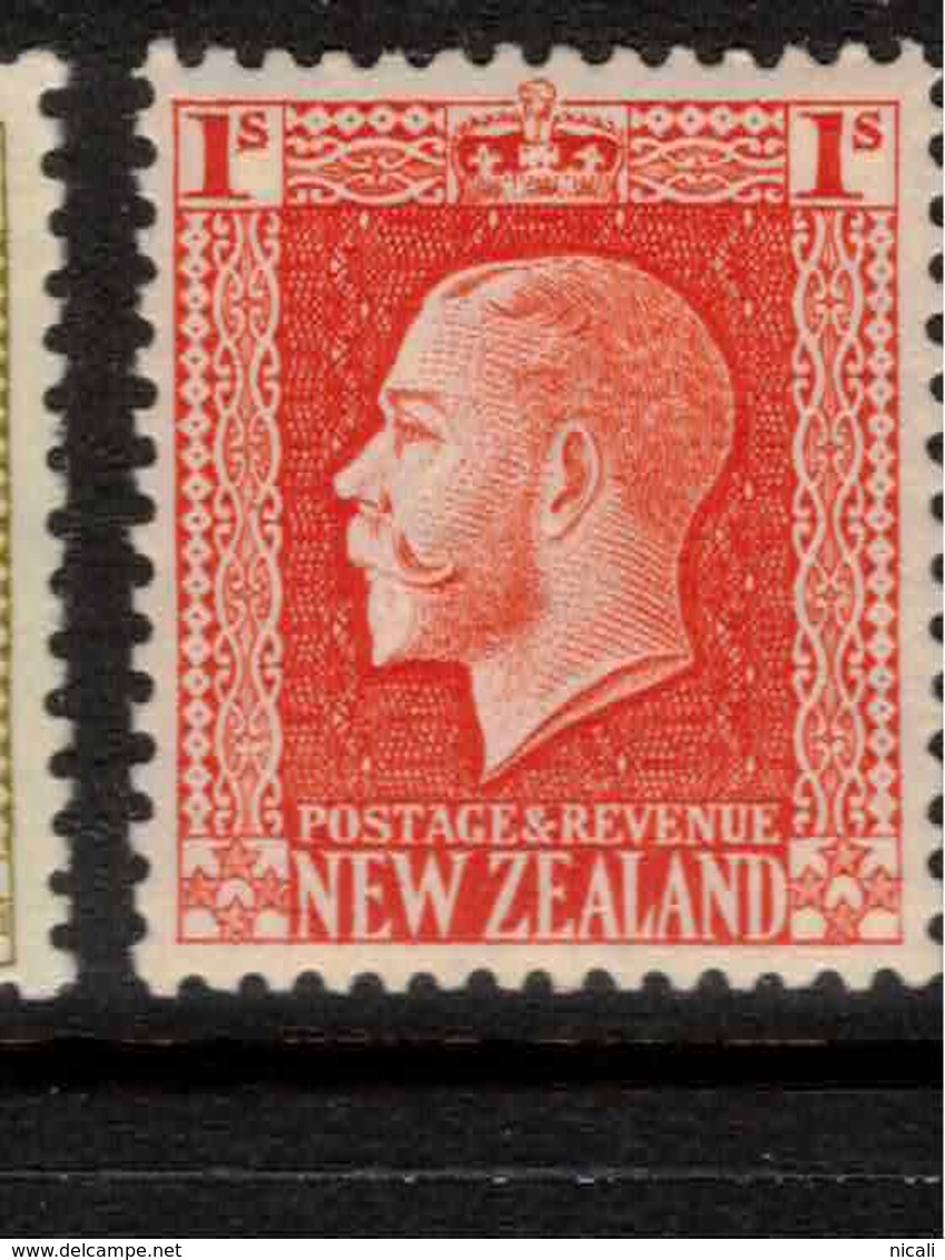 NZ 1915 1/- Vermilion KGV SG 430 HM ZZ75 - Ongebruikt