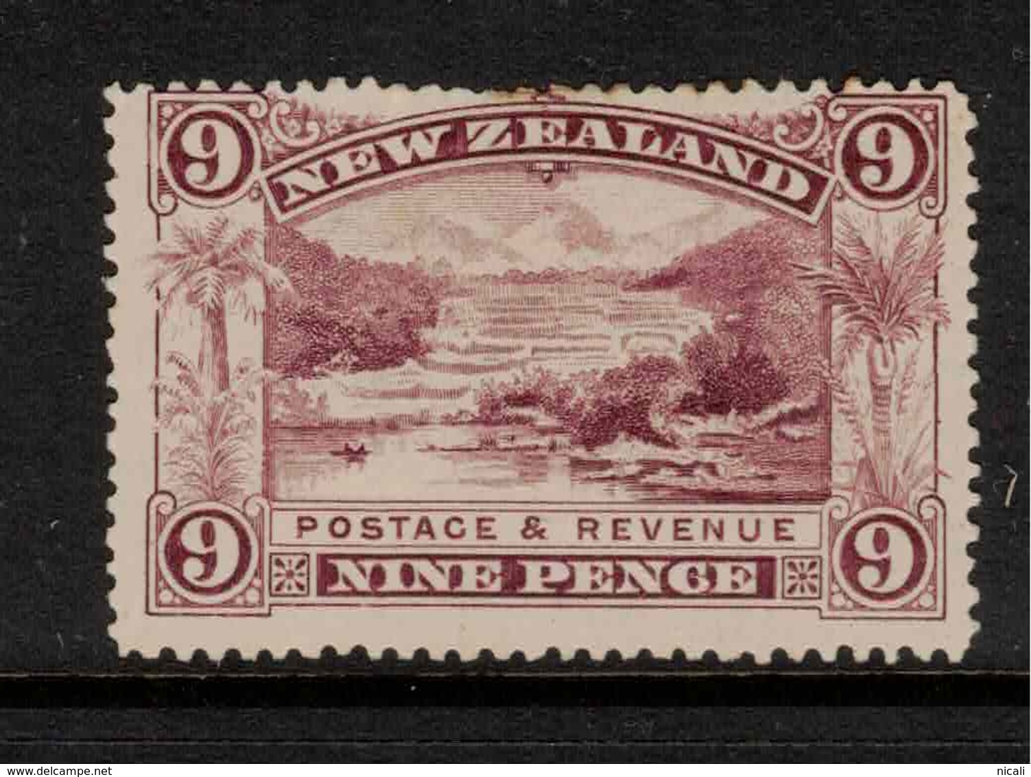NZ 1898 9d Pink Terraces SG 256 HM ZZ108 - Ongebruikt