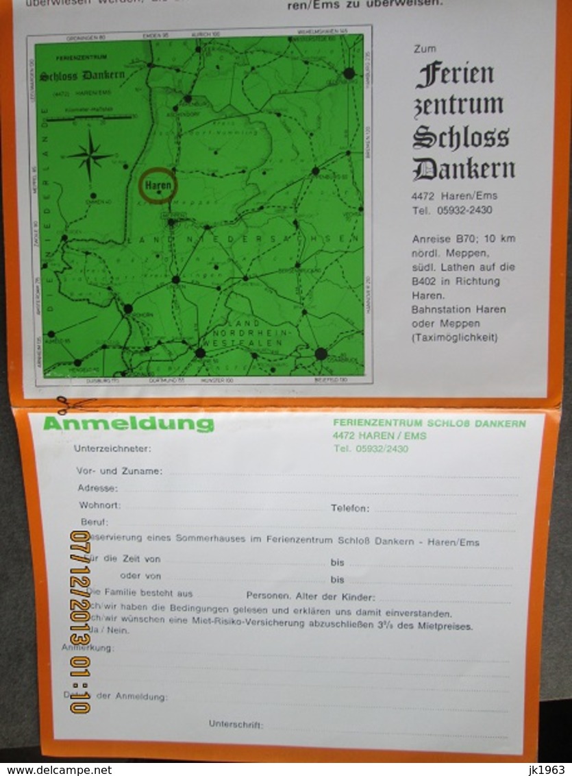 HAREN-EMS, FERIENZENTRUM SCHLOS DANKERN,  CARNET,  5 POSTCARDS - Emsdetten