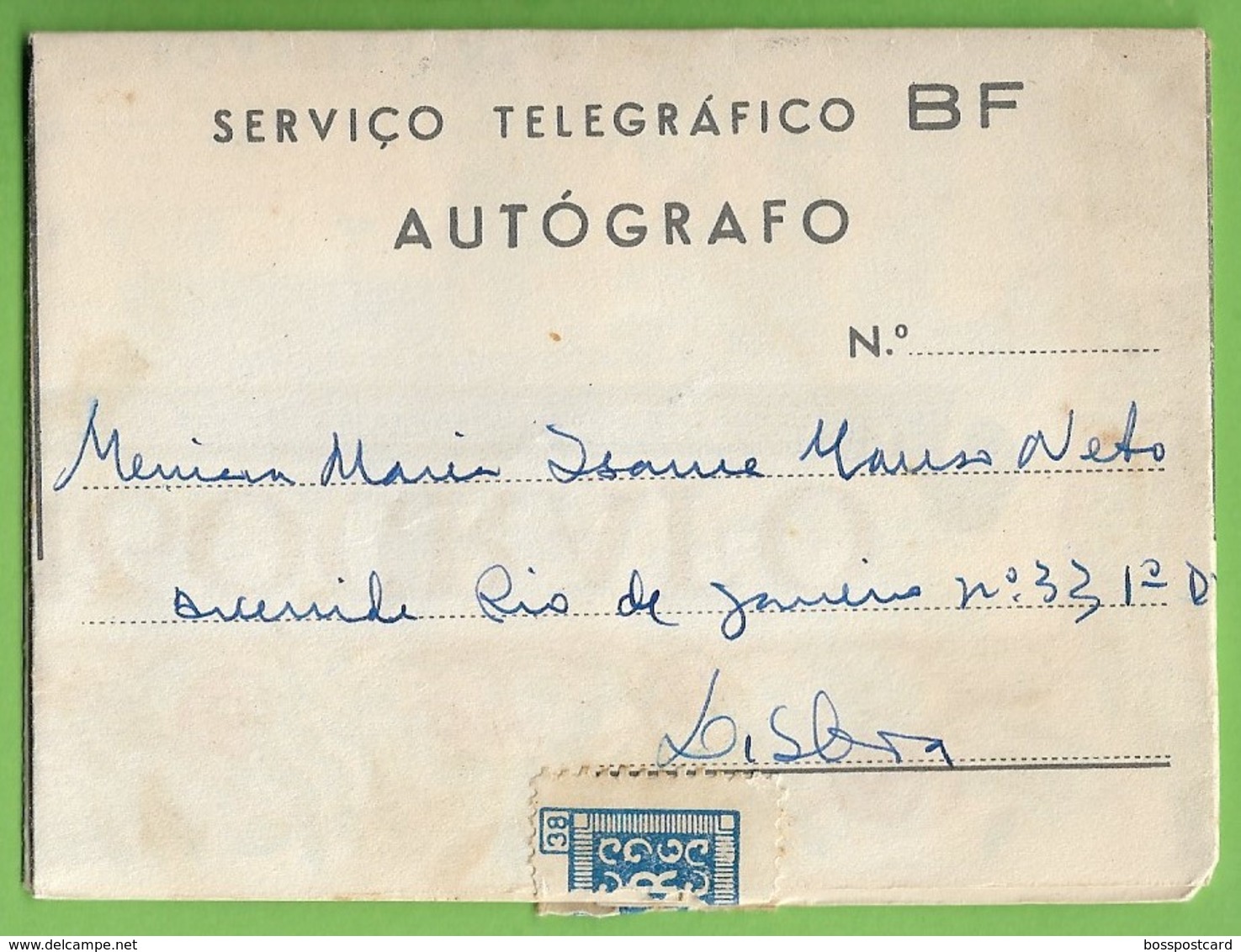 Portugal - História Postal - Filatelia - Philately - Autógrafo - Telegraph - Telegram - Natal - Christmas - Noel Correio - Briefe U. Dokumente