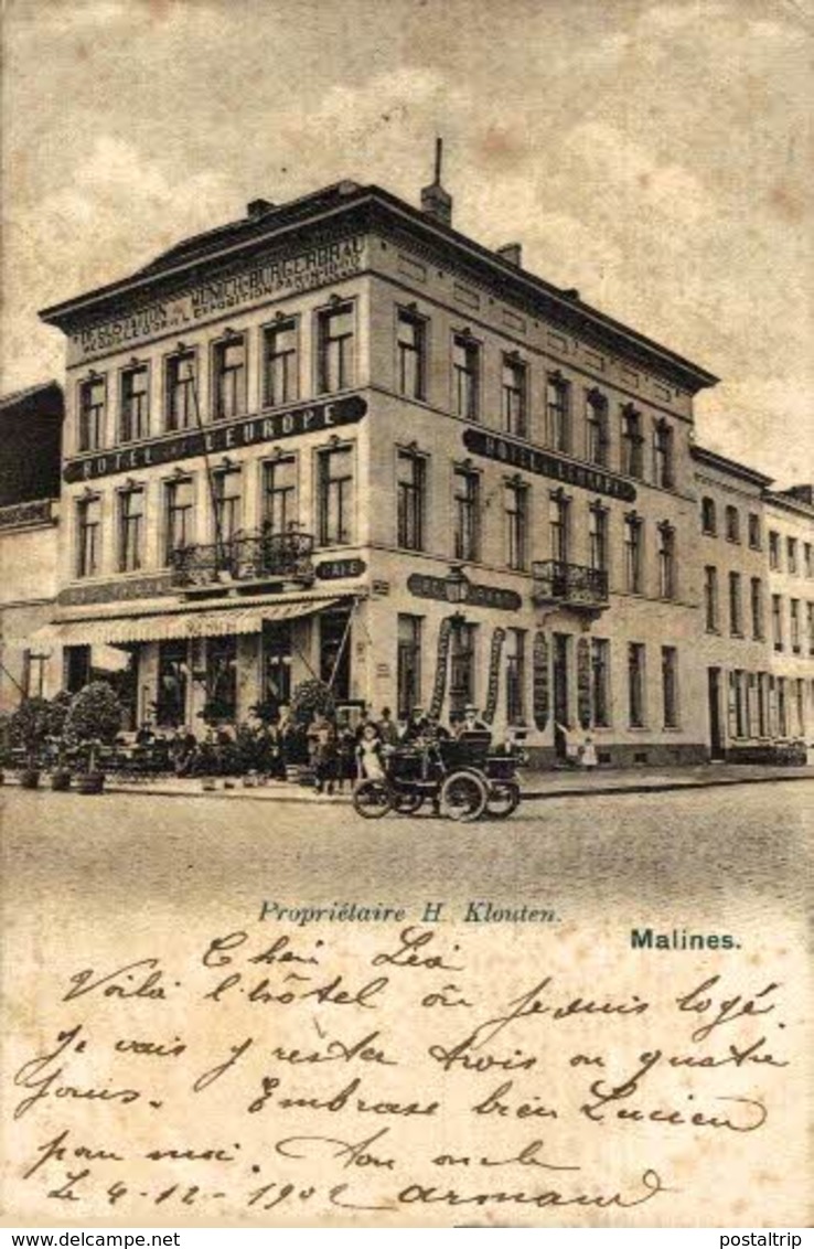 HOTEL DE L'EUROPE PROPRIÉTAIRE H KLOUTEN  MECHELEN MALINES ANTWERPEN ANVERS - Mechelen