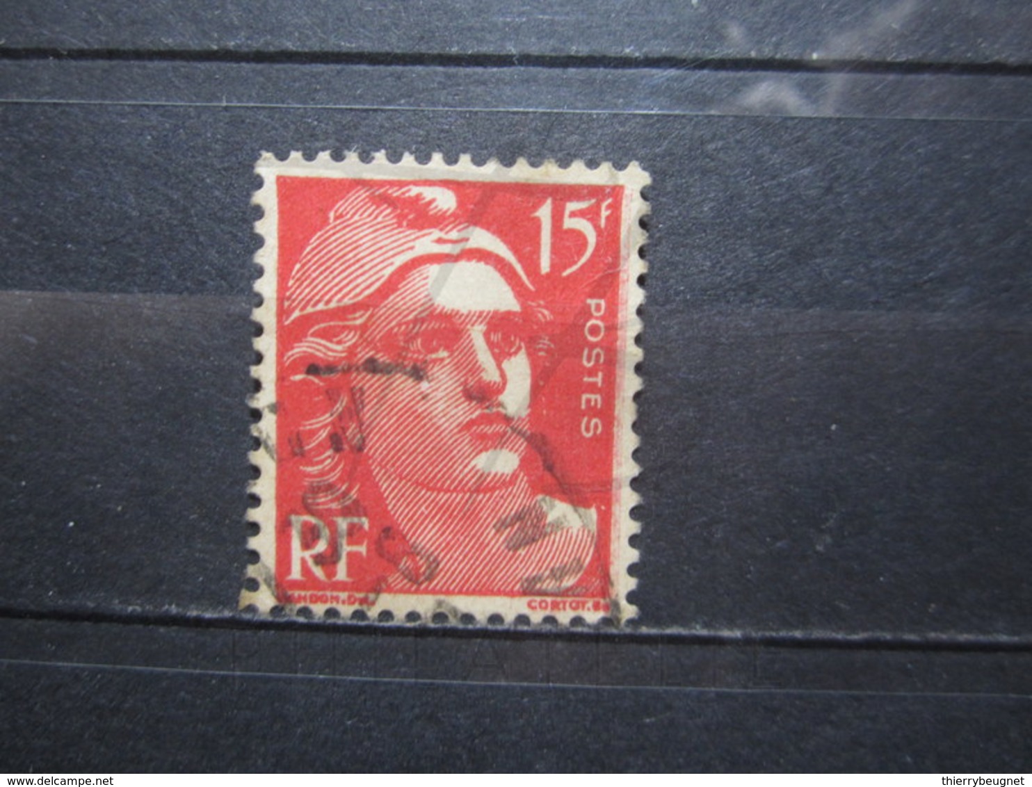 VEND BEAU TIMBRE FRANCE N° 813 , DOUBLE CADRE DROIT !!! - Used Stamps