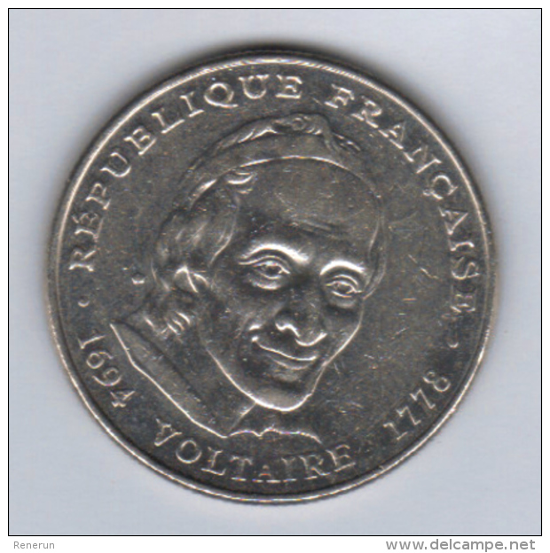 FRANCE FRANCIA, 5 Francs VOLTAIRE 1994 , Nickel TTB ** 2 Scannes** - Autres & Non Classés