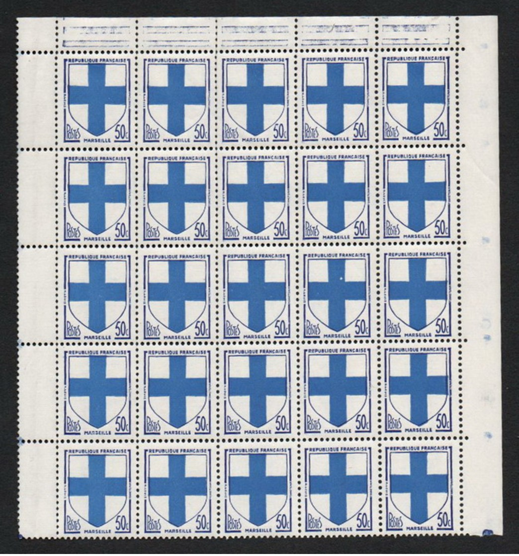 France YT 952/1047/1180/1182 X 4 Blocs De 25 Sans Charnière ** Ni Sur Timbres Ni Sur Marges Poitou/Comtat Venaissin - Ungebraucht