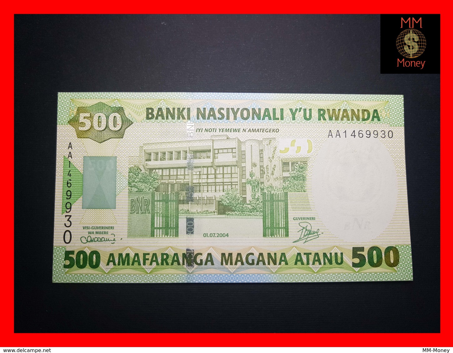 RWANDA 500 Francs 1.7.2004 P. 30  UNC - Rwanda