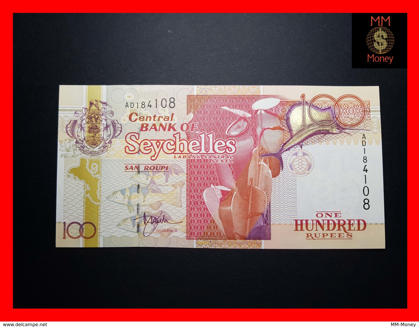 SEYCHELLES 100 Rupees 2001  P. 40 A  UNC - Seychelles