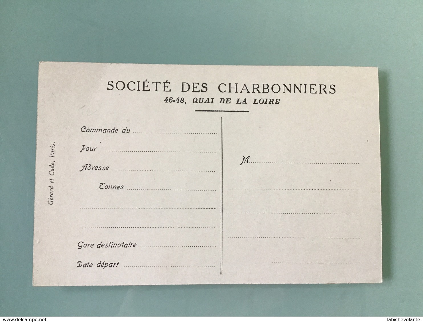 SOCIÉTÉ DES CHARBONNAGES - Chantier De La Gare De La Chapelle - Other & Unclassified