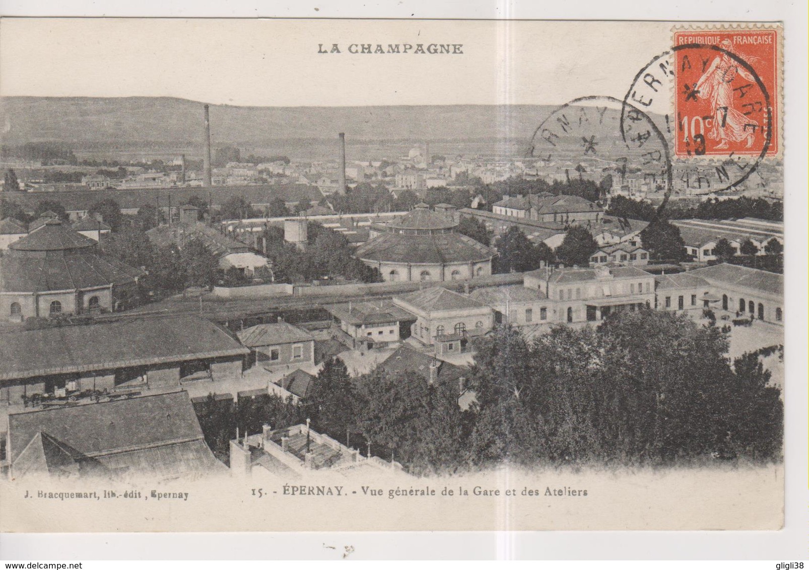 CPA-51-Marne- EPERNAY- Vue Générale De La Gare Et Des Ateliers- - Epernay